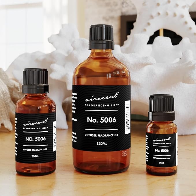 AirScent Diffuser Oil Inspired by TF's Ombre Leather - No. 5006 Perfume Dupe - Fragrance Oil Blend for Ultrasonic and Waterless Diffusers and Crafting - 30 ml, 1 fl oz Glass Bottle with Dropper