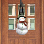 Briarwood Lane Smiling Snowman Wood Door Hanger