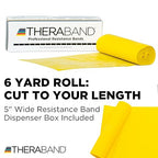THERABAND Resistance Bands, 6 Yard Roll Professional Latex Elastic Band For Upper Body, Lower Body, & Core Exercise, Physical Therapy, Pilates, Home Workouts, & Rehab, Yellow, Thin, Level 2