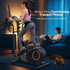 ANCHEER Elliptical Machine, Elliptical Exercise Machine for Home with Magnetic Driving System,14 Resistance Levels, Pulse & LCD Monitor, Elliptical Cardio, 400 Lbs Low Impact Elliptical
