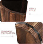 Luxshiny Umbrella Bucket 16.53X8.26X8.26In Wooden Umbrella Stand Entryway Organizer Freestanding Holder for Canes Walking Sticks and Outdoor Umbrellas