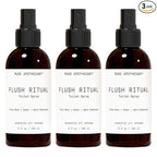 Muse Apothecary Flush Ritual - Aromatic & Refreshing Toilet Spray, Use Before You Go, 8 oz, Infused with Natural Essential Oils - Tonka Bean + Amber + Warm Cedarwood, 3 Pack
