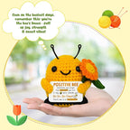 OASSIE Thank You Gifts for Women Men - Handmade Positive Animals Bee Crochet - Birthday Appreciation Gifts for Teacher Nurse Coworker Boss Friend, Retirement Gift for Woman