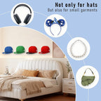 Baseball Hat Holder for Wall (White-20)