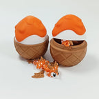 Enchanted 3D Egg with Miniature Inside - Handcrafted Printed Collectible | Fantasy Decor & Gift (Ice Cream Dragon & Egg (Box))