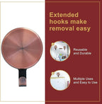 Haute Decor Attract Magnetic Wreath Hanger (Copper) - Set of 2 Magnets - for 2 Metal Doors/Surfaces or 1 Single-Pane Glass Door/Window - Holds up to 10 lbs.