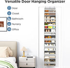 Over The Door Organizer, 8 Shelf Door Hanging Organizers with 8 Large Capacity Pockets, Back of Door Organizer Storage Hanging Shelves for Closet Bathroom Bedroom Nursery