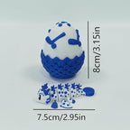 Enchanted 3D Egg with Miniature Inside - Handcrafted Printed Collectible | Fantasy Decor & Gift (Iceball Dragon & Egg (Box))