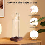 2 Pack Incense Holder for Sticks, Insence-Stick Holder Ash Catcher with Removable Glass [Anti-Ash Flying], Mess-Free Incense Burner, Perfect for Meditation Yoga Relaxation, Home Decor