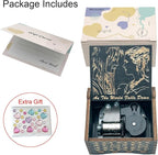 Pursuestar Wind Up Music Box - Labyrinth-As The World Falls Down, Vintage Engraved Wood Mechanism Musical Gifts for Mother's Day Valentine's Day Anniversary Christmas Thanksgiving