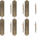 Garneck 6 Sets Mezuzah for Door: Vintage Religious Mezuzah with Holy Scroll and Case Metal Shema Scroll Holder for Jewish Home Entrance Door Frame Mitzvah Gift for Housewarming