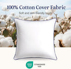 puredown® 22x22 Pillow Inserts Set of 2, Overfilled Down Alternative Decorative Pillows with 100% Cotton Cover, Plush Fluffy Throw Pillows for Couch, Sofa, Bed and Home Decor