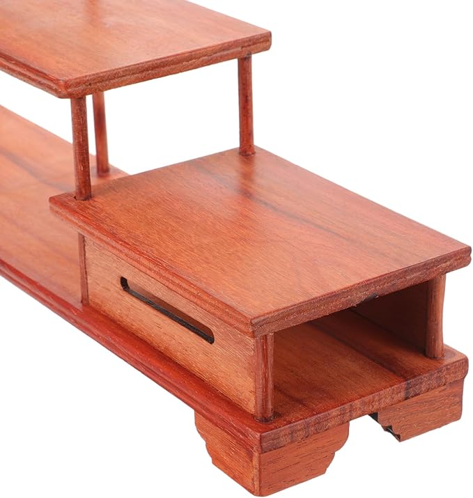 Veemoon Wooden Tiered Display Riser Stand for Figurines and Decor Vintage Style Home Decor