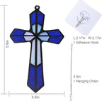 Acrylic Cross for Wall - Religious Home Decor, Catholic Window Hanging, Indoor Outdoor Crucifix Gift for Baptism, Christian Christmas
