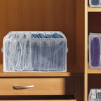 Univivi Extra Large Wardrobe Clothes Organizer Closet Organizer Portable Pants Sweaters Organizer for Closet,T-Shirt, Underwear, Upgraded 7 Grids Jeans Hoodie Organizer Clothes Organizer - Set of 2