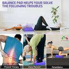 Small Balance Board, Exercise Balance Pad, Yoga Mat Thick, Non-Slip Foam Pad, Yoga Mats for Balance Exercise Stability Workout, Knee Pads Trainer for Physical Therapy Strength Training Ankle Exercises