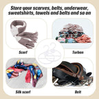 Scarf Hanger Plastic Holder Organizer Space Saving Scarf Organizer Clothes Hanger for Scarves Headscarves Clothing Sorting Storing (White,100 Pcs)