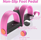 Resistance Bands with Handle, 6-Tube Elastic Foot Pedal Resistance Band, Natural Rubber Ankle Puller Sit-up Exercise, Multifunction Fitness Bands for Abdomen, Waist, Arm, Leg Stretching Training