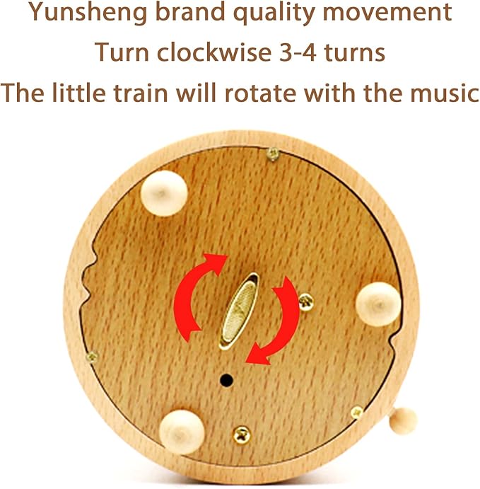 ROSIKING Classical Music Box Revolve Musical Boxes Christmas Birthday Valentine's Day Gifts for Lover, Boyfriend, Girlfriend, Husband, Wife Plays Here Comes The Sun