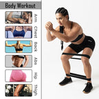 Exercise Resistance Bands for Working Out Set of 5 for Women and Men, Stretch Bands for Exercise, Physical Therapy, Arms Legs Workout, Stretching, Home Fitness