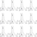 Boao 12 Pack Plastic Easel Stand Display Card Plate Stands Photo Holder Picture Frame Book or Other Items Easel for Weddings, Birthdays, Home Decoration, Tables(7 Inches,Clear)