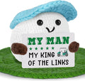 Funny Crochet Golf Ball Accessories, for Dad Husband, Positive Golf Gifts for Him Friends Brothers, Emotional Comfort Golf Presents for Men