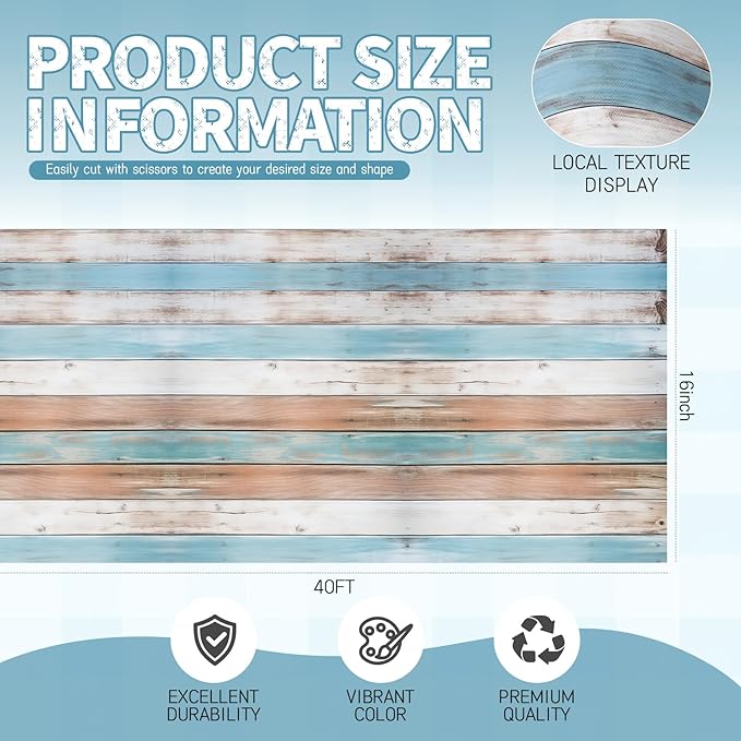 Hahafelt 1.3x39 ft Fabric Bulletin Board Roll Wood Grain Bulletin Board Non-Woven Reusable Waterproof Erasable Wrinkle Resistant Fabric Roll for Background Decor DIY Craft