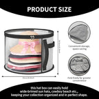4-Piece Hat Storage Box, a Large-Capacity, Foldable, Transparent and Multi-Functional Organizer With Handle, Suitable for Storing Cowboy Hats, Top Woolen Hats Baseball Caps