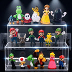 18 Pcs Mario Figurines Set, Mario Mini Collection Figures, Ideal for Cake Toppers & Party Scene Decor