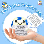 Handmade Collectible Volleyball for Her,Emotional Support Gift for Girlfriends,Volleyball Lover Gifts,Cute Home Decor for Sister & BFF,Work Bestie Bestfriend for Birthday