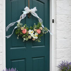 Artificial Floral Swag Front Door Swag Indoor Decorative Hanging Spring Wreath for Restaurant Birthday Holidays Apartment, JH615