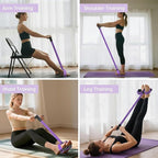 Pedal Resistance Band with Handle, Natural Rubber Foot Resistance Bands with Handles, New 6-Tube Manual Resistance Training Pedal Resistance Foot Pedal para Abdomen, Waist, Hands, Legs.