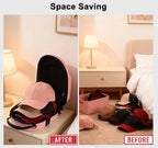Pink hard hat box with handle and adjustable shoulder strap baseball cap storage box can effectively protect your hat and is suitable for travel and home storage