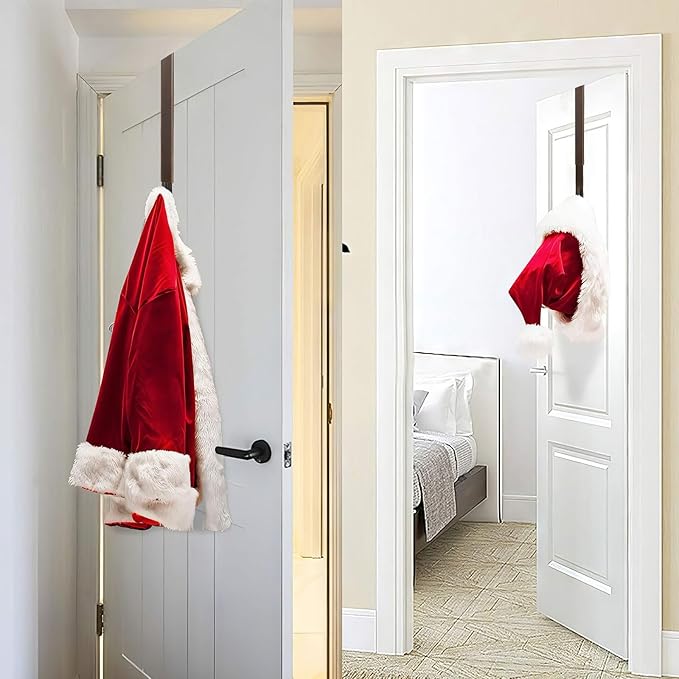 Wreath Hanger,Adjustable Length 14.9-25 Inch Metal Door Hanger,Wreath Hanger for Front Door 20 lbs Larger Christmas Wreaths Decorations Hook
