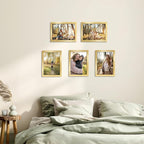 Giftgarden 5x7 Picture Frame Set of 18, Lightweight 5 by 7 Frames Bulk for Gallery Wall Photo Hanging and Tabletop Display, Gold