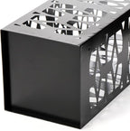 ZENFUN Metal Umbrella Holder Stand for Entryway, Square Umbrella Organizer, Walking Sticks Storage Bin Freestanding for Home, Office, Hotel, Black, 5.9 x 5.9 x 15.7 Inches