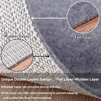 Non Slip Rug Pad Grippers - 2x10 Ft, 1/8" Thick, (Felt + Rubber) Double Layers Area Carpet Mat Tap, Provides Protection and Cushioning for Hardwood or Tile Floors