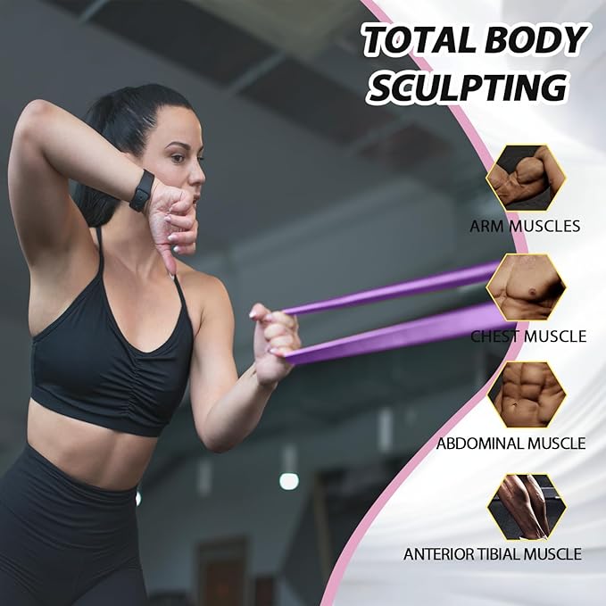 LEEKEY Resistance Bands, Exercise Bands,Pull Up Assist Bands - Bands for Working Out,Band for Men and Women Fitness Training, Physical Therapy,Home Workouts