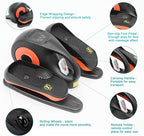 Under Desk Elliptical Machine, Elliptical Exercise Machine with Remote Control, Portable Ellipse Machine Supports Auto & Manual Mode, Leg Exerciser for Seniors Adults Teens, Orange