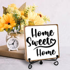 Toerifer Funny Home Decor, Home Sweet Home Sign, Cute Home Gifts for Women Men, Housewarming Gifts for Family, Wooden Plaque for Living Room, Home, Desk Cubicles