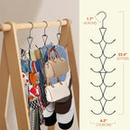 Scarf Hanger 2 Pack 24 Storages,Purse Hanger with 360 Swivel Hook,Scarf Organizer Scarf Hangers for Closet,for Scarves, Shawl,Belt,Purse & Baseball Cap