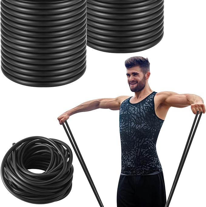 1 Roll Resistance Tubes Exercise Tubing 50ft Exercise Bands Tubing for Therapy, Lower Pilates, Home Workouts, Rehab Core