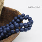 Farmhouse Decor Beads 59in Wooden Bead Garland with Tassels Rustic Coastal Room Accent Halloween Decorations for Home Wall Hanging Kitchen Island Table Mantle Shelf Country Decor, Navy Blue