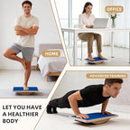 Juoe Balance Board Wobble Board for Adults and Kids - Anti-Slip 350LBS Balance Board for Physical Therapy,Balance Training,Posture Correction,Standing Desk Core Strength Wooden Balance Rocker Board