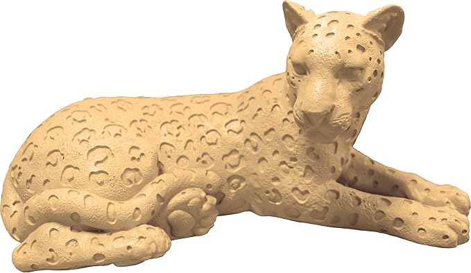 Cheetah Statue Home Decor Sculpture, Sitting Cheetah Desktop Ornament,Handmade with Resin,Office countertop Decoration,Suitable for Living Room, Dining Table, Bedroom