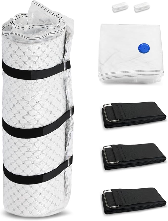 Storage Master Vacuum Storage Bag for Twin Size Mattress - Ideal for Memory Foam and Latex Up to 14 Inches - Designed for Easy Moving, Shipping and Storing with Straps (TWIN/TWIN XL)