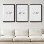 Large Framed Black and White Gray Abstract Wall Art for Living Room, 3 Piece Modern Canvas Prints Paintings Artwork for Walls, Grey Abstract Pictures for Hallway Office Wall Decor 24x36 In