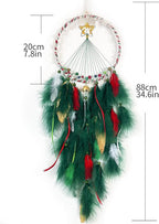 Christmas Star Dream Catcher Handmade Christmas Dreamcatcher Hanging Decoration Home Wall Decoration Craft Ornament