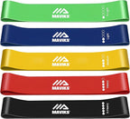 Exercise Resistance Bands for Working Out Set of 5 for Women and Men, Stretch Bands for Exercise, Physical Therapy, Arms Legs Workout, Stretching, Home Fitness