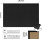 DAHAPYBOO Cork Board with Linen Black,Bulletin Board 36"x24",Corkboards for Office Home School Message Board or Vision Board Decoration.